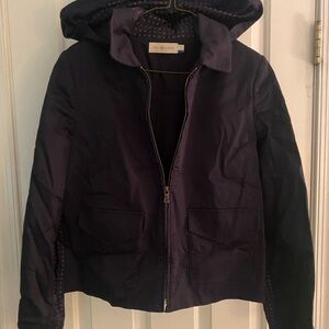 Tory Burch Navy Rain Jacket